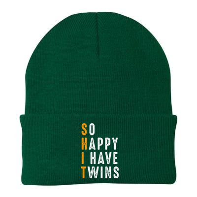 So Happy I Have Twins Design Father's Mother's Day Knit Cap Winter Beanie