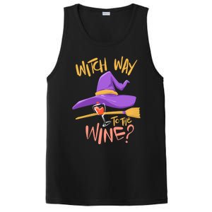 S Halloween Ing Gift Witch Way To The Wine Funny Gift PosiCharge Competitor Tank