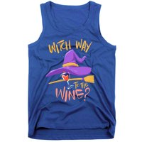 S Halloween Ing Gift Witch Way To The Wine Funny Gift Tank Top