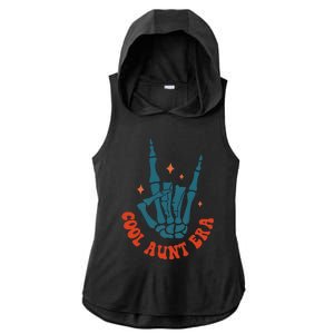 Skeleton Hand In My Cool Aunt Era Funny Halloween Family Matching Back And Front Ladies PosiCharge Tri-Blend Wicking Draft Hoodie Tank