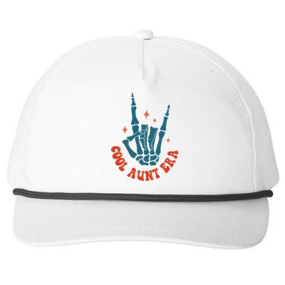 Skeleton Hand In My Cool Aunt Era Funny Halloween Family Matching Back And Front Snapback Five-Panel Rope Hat