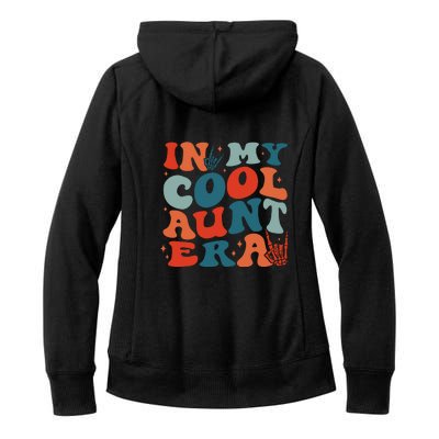 Skeleton Hand In My Cool Aunt Era Funny Halloween Family Matching Back And Front Women's Fleece Hoodie