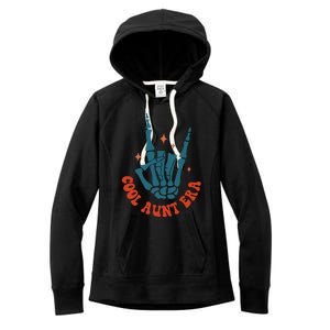 Skeleton Hand In My Cool Aunt Era Funny Halloween Family Matching Back And Front Women's Fleece Hoodie