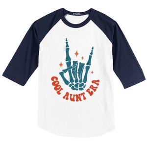 Skeleton Hand In My Cool Aunt Era Funny Halloween Family Matching Back And Front Baseball Sleeve Shirt