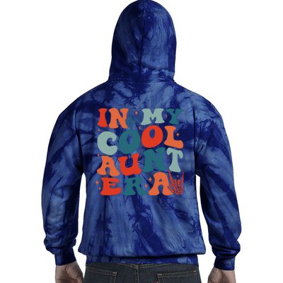 Skeleton Hand In My Cool Aunt Era Funny Halloween Family Matching Back And Front Tie Dye Hoodie