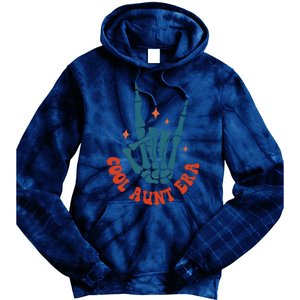 Skeleton Hand In My Cool Aunt Era Funny Halloween Family Matching Back And Front Tie Dye Hoodie