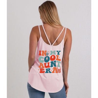 Skeleton Hand In My Cool Aunt Era Funny Halloween Family Matching Back And Front Women's Strappy Tank