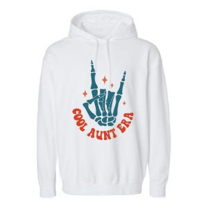 Skeleton Hand In My Cool Aunt Era Funny Halloween Family Matching Back And Front Garment-Dyed Fleece Hoodie