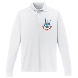 Skeleton Hand In My Cool Aunt Era Funny Halloween Family Matching Back And Front Performance Long Sleeve Polo