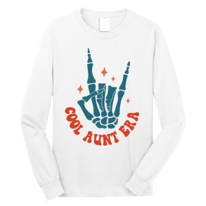 Skeleton Hand In My Cool Aunt Era Funny Halloween Family Matching Back And Front Long Sleeve Shirt