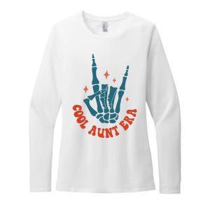 Skeleton Hand In My Cool Aunt Era Funny Halloween Family Matching Back And Front Womens CVC Long Sleeve Shirt