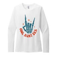 Skeleton Hand In My Cool Aunt Era Funny Halloween Family Matching Back And Front Womens CVC Long Sleeve Shirt