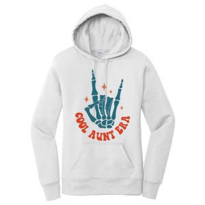 Skeleton Hand In My Cool Aunt Era Funny Halloween Family Matching Back And Front Women's Pullover Hoodie