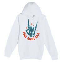 Skeleton Hand In My Cool Aunt Era Funny Halloween Family Matching Back And Front Premium Pullover Hoodie