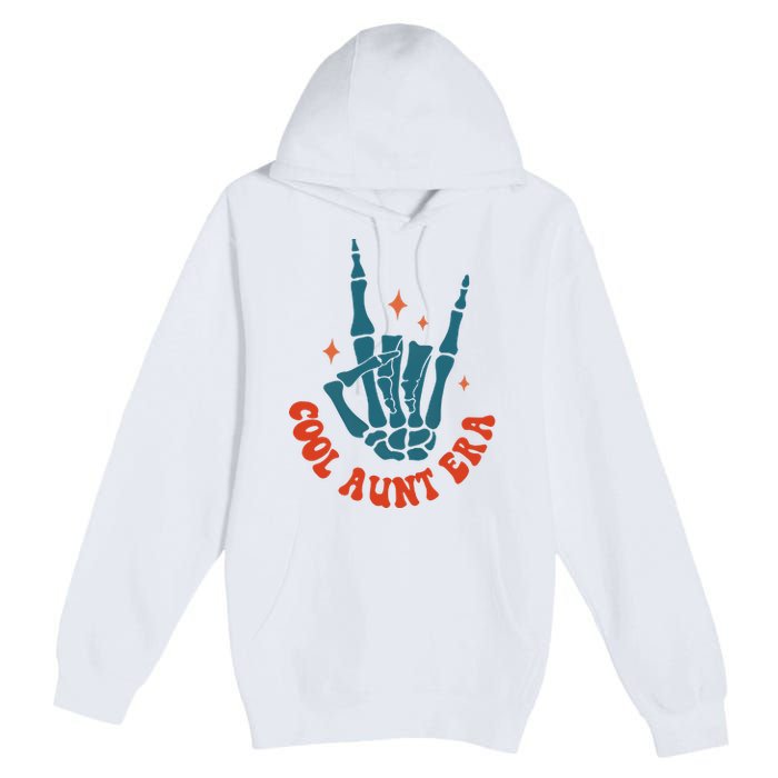 Skeleton Hand In My Cool Aunt Era Funny Halloween Family Matching Back And Front Premium Pullover Hoodie