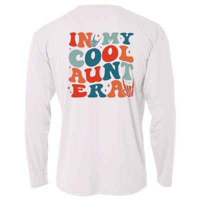 Skeleton Hand In My Cool Aunt Era Funny Halloween Family Matching Back And Front Cooling Performance Long Sleeve Crew