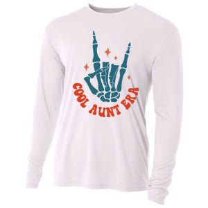 Skeleton Hand In My Cool Aunt Era Funny Halloween Family Matching Back And Front Cooling Performance Long Sleeve Crew