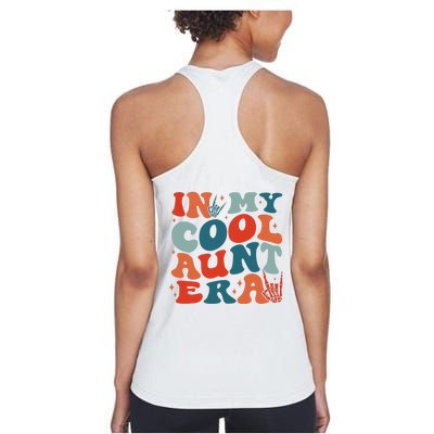 Skeleton Hand In My Cool Aunt Era Funny Halloween Family Matching Back And Front Women's Racerback Tank