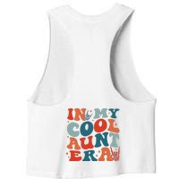 Skeleton Hand In My Cool Aunt Era Funny Halloween Family Matching Back And Front Women's Racerback Cropped Tank