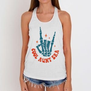 Skeleton Hand In My Cool Aunt Era Funny Halloween Family Matching Back And Front Women's Knotted Racerback Tank