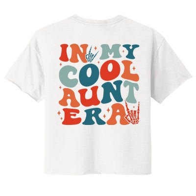 Skeleton Hand In My Cool Aunt Era Funny Halloween Family Matching Back And Front Women's Crop Top Tee