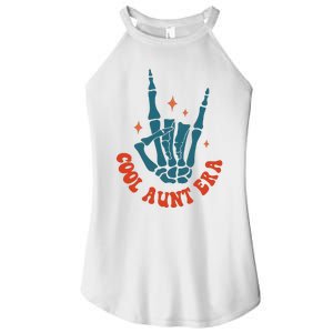 Skeleton Hand In My Cool Aunt Era Funny Halloween Family Matching Back And Front Women's Perfect Tri Rocker Tank