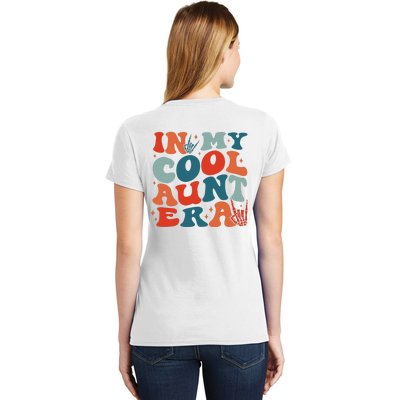 Skeleton Hand In My Cool Aunt Era Funny Halloween Family Matching Back And Front Women's T-Shirt