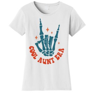 Skeleton Hand In My Cool Aunt Era Funny Halloween Family Matching Back And Front Women's T-Shirt