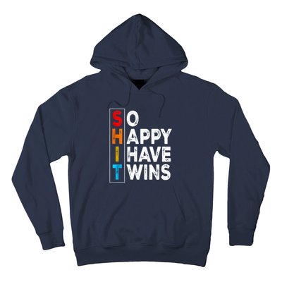 So Happy I Have Twins Funny Mothers Day Fathers Day Mom Dad Hoodie