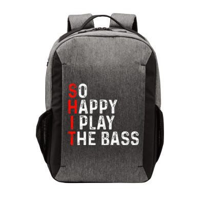 So Happy I Play The Bass Bassist Guitarist Musician Guitar Vector Backpack