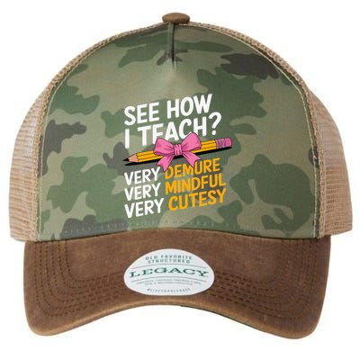 See How I Teach Teacher Appreciation Demure Mindful Cutesy Legacy Tie Dye Trucker Hat