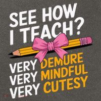 See How I Teach Teacher Appreciation Demure Mindful Cutesy Cotton Canvas Backpack