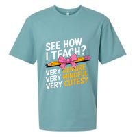See How I Teach Teacher Appreciation Demure Mindful Cutesy Sueded Cloud Jersey T-Shirt