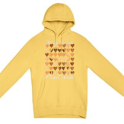 Same Heart Inside Black History Month BLM Melanin Pride Afro Premium Pullover Hoodie