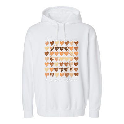 Same Heart Inside Black History Month BLM Melanin Pride Afro Garment-Dyed Fleece Hoodie