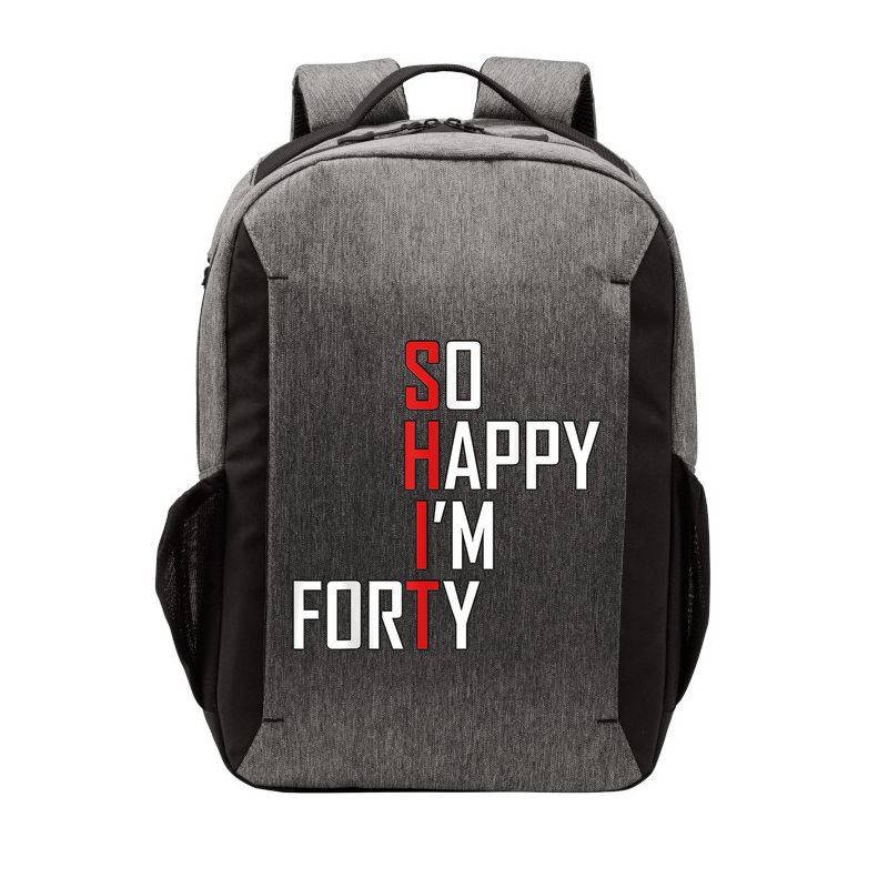 So Happy I'm Forty Funny 40th Birthday 40 Year Old Gag Gift Vector Backpack