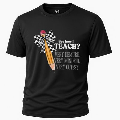 See How I Teach Very Demure Very Mindful Very Cutesy Teacher Performance Shirt