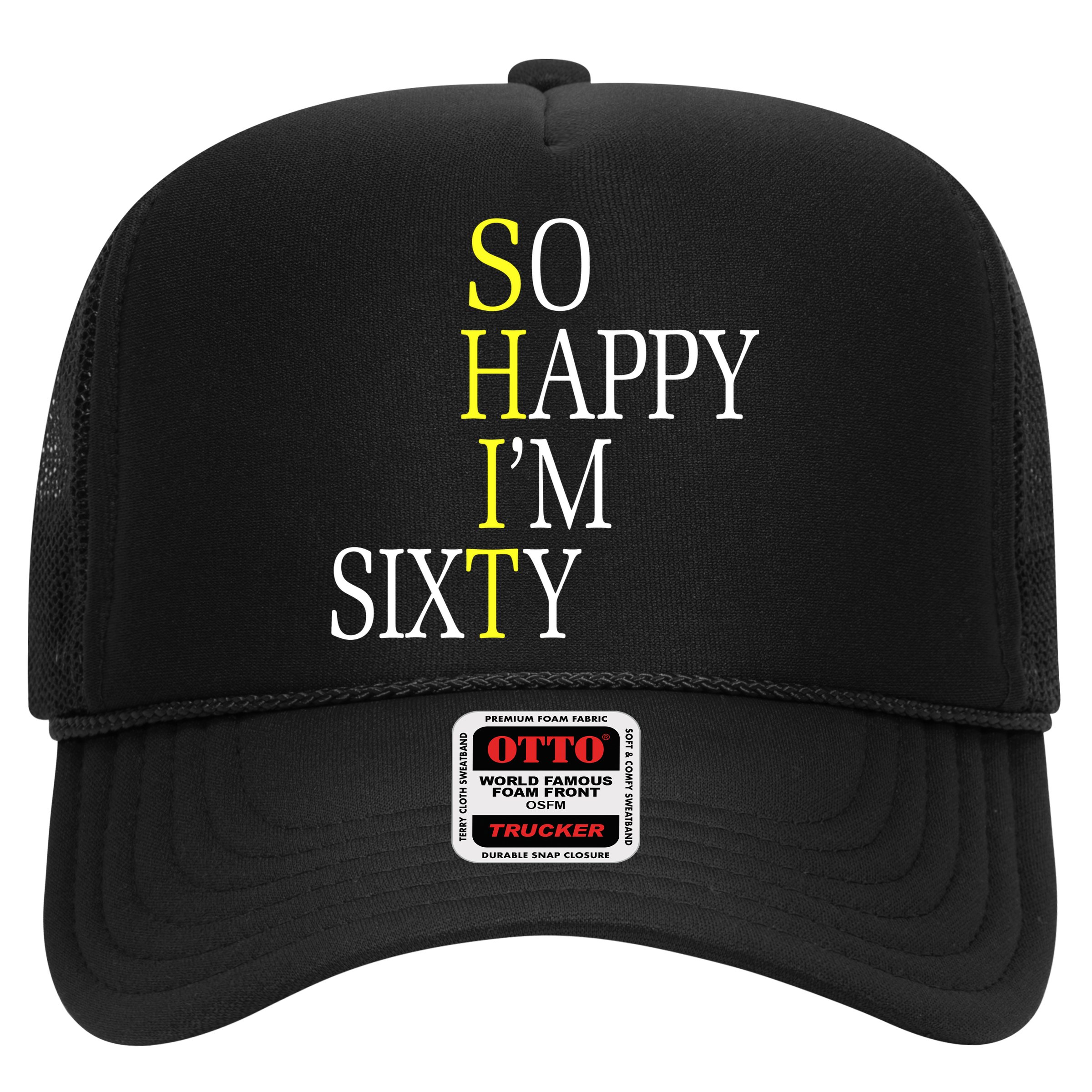 So Happy I'm Sixty 1960 Funny 60th Birthday Gift Hat
