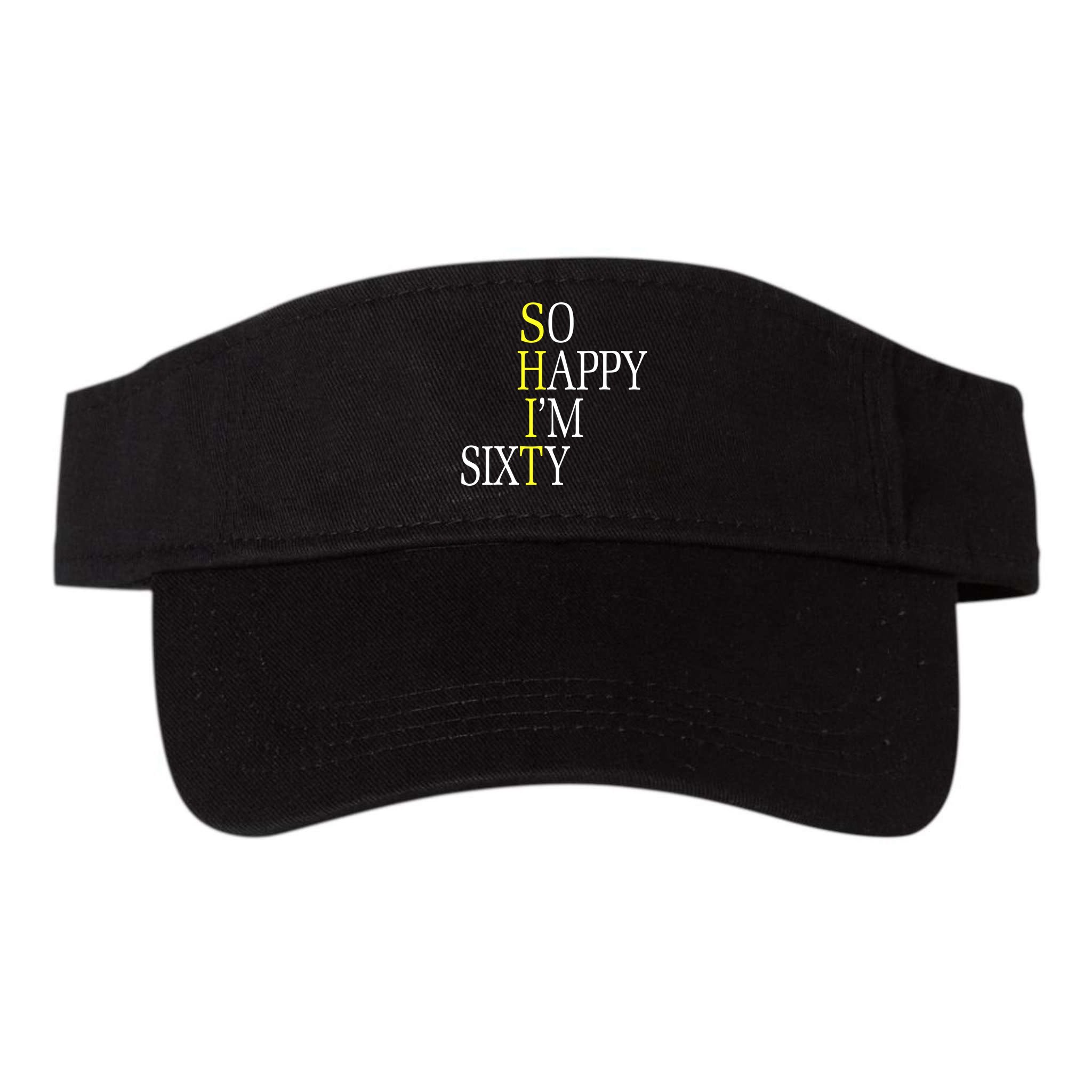 So Happy I'm Sixty 1960 Funny 60th Birthday Gift Visor