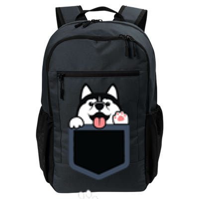 Siberian Husky In Pocket Cute Puppy Dog Lover Apparel Daily Commute Backpack