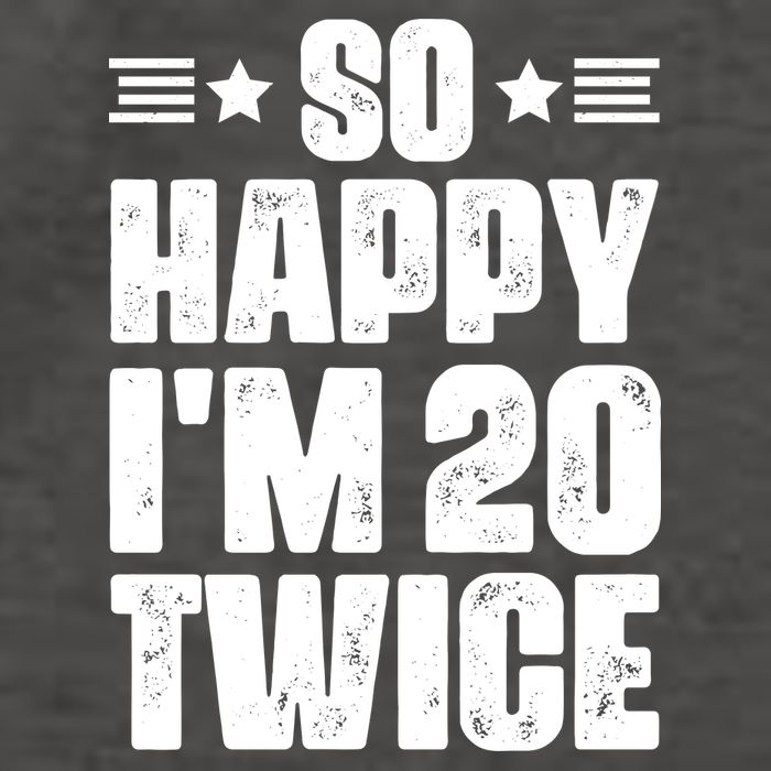 So Happy Im 20 Twice Funny 40th Birthday Vector Backpack