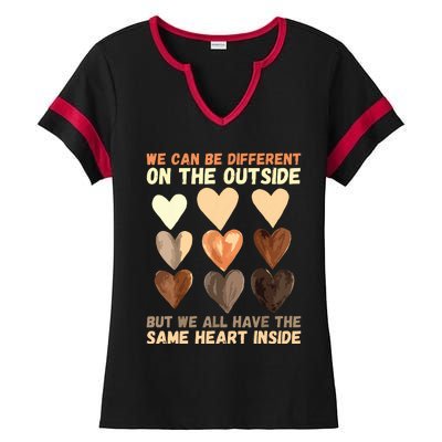 Same Heart Inside Juneteenth Black History Month Ladies Halftime Notch Neck Tee