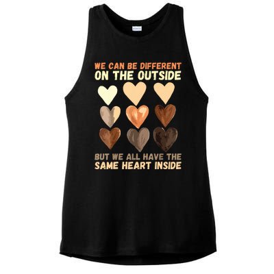 Same Heart Inside Juneteenth Black History Month Ladies PosiCharge Tri-Blend Wicking Tank