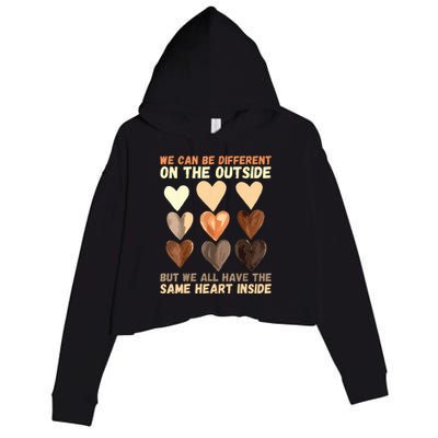 Same Heart Inside Juneteenth Black History Month Crop Fleece Hoodie