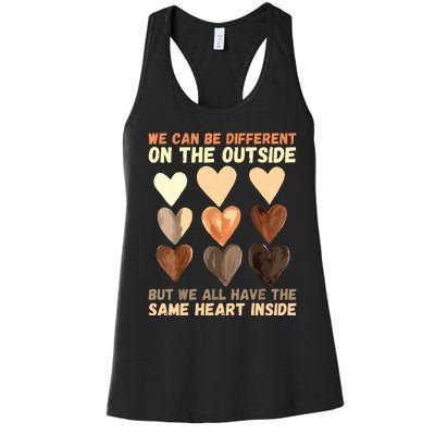 Same Heart Inside Juneteenth Black History Month Women's Racerback Tank