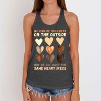 Same Heart Inside Juneteenth Black History Month Women's Knotted Racerback Tank