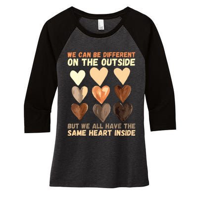 Same Heart Inside Juneteenth Black History Month Women's Tri-Blend 3/4-Sleeve Raglan Shirt