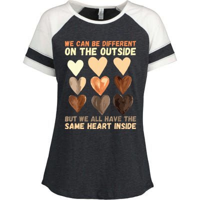 Same Heart Inside Juneteenth Black History Month Enza Ladies Jersey Colorblock Tee