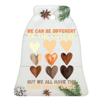 Same Heart Inside Juneteenth Black History Month Ceramic Bell Ornament