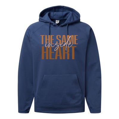 Same Heart Inside Juneteenth Black History Month Women Performance Fleece Hoodie